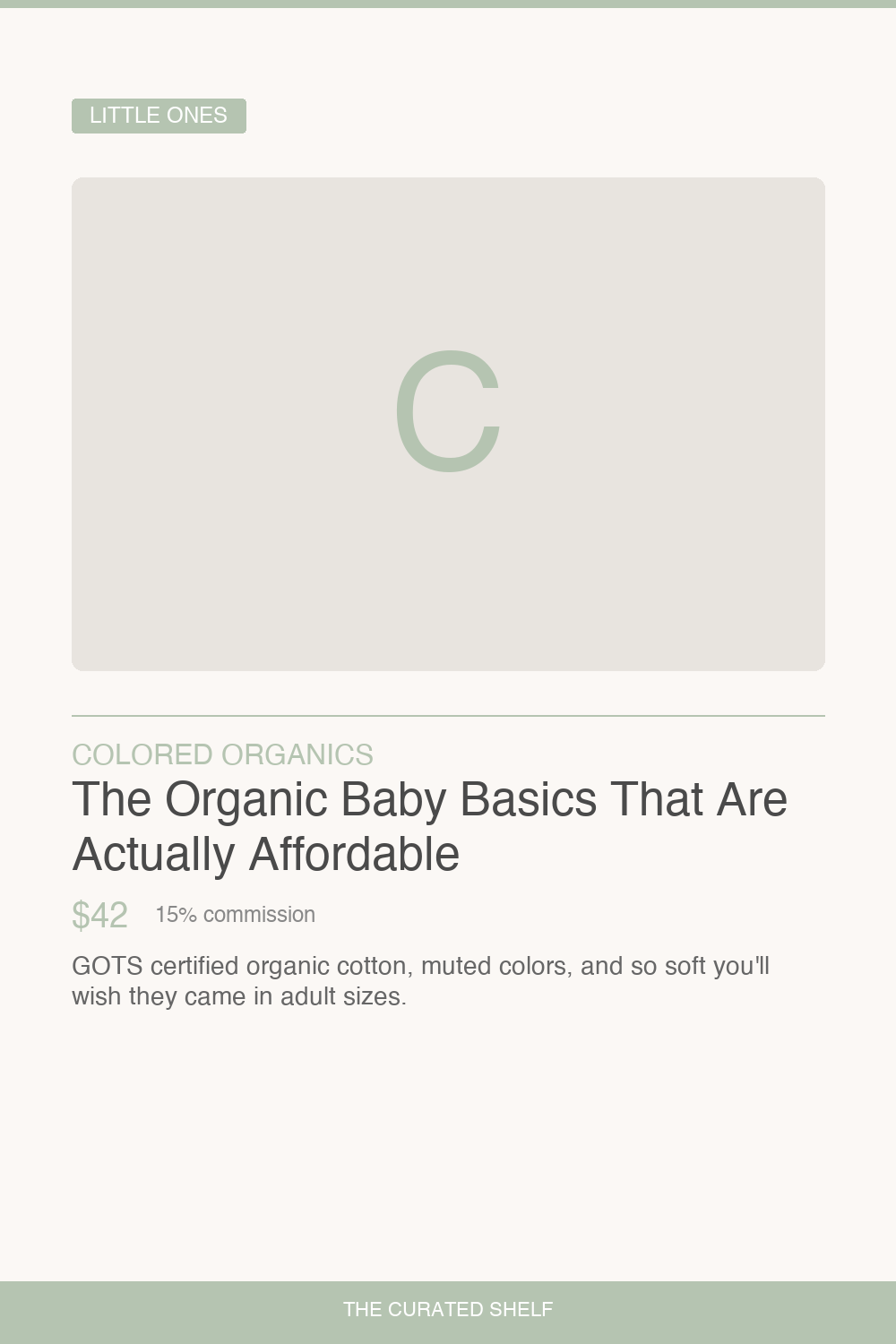 Organic Baby Clothes Set by Colored Organics
