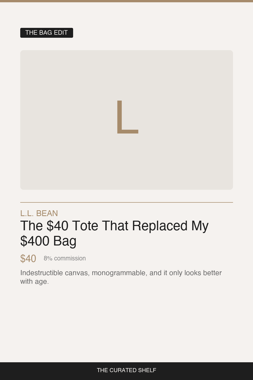 Canvas Tote by L.L. Bean