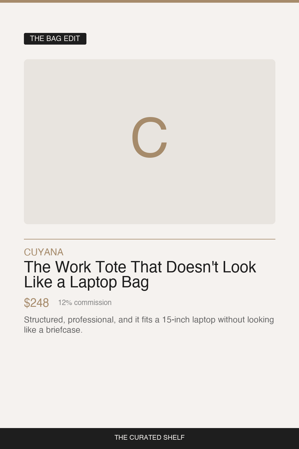 Laptop Tote by Cuyana