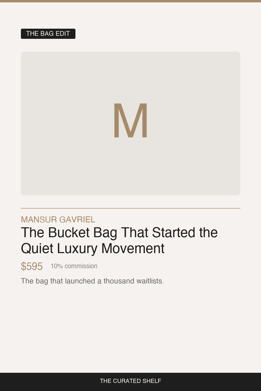 Leather Bucket Bag by Mansur Gavriel