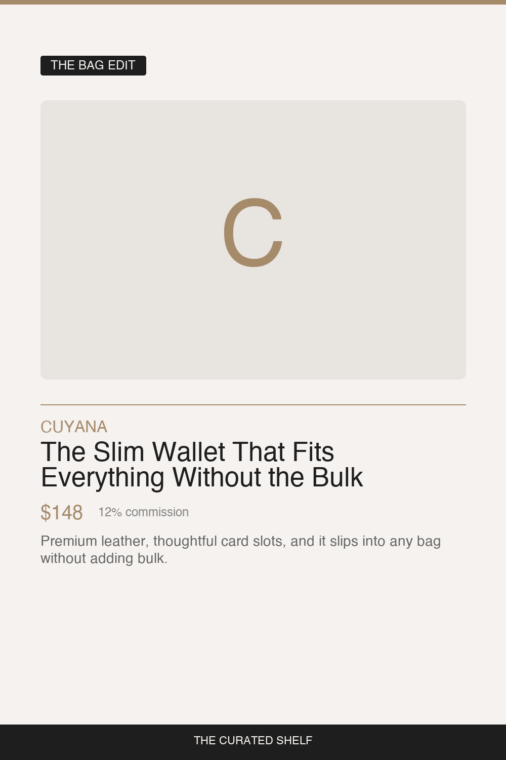 Leather Wallet by Cuyana