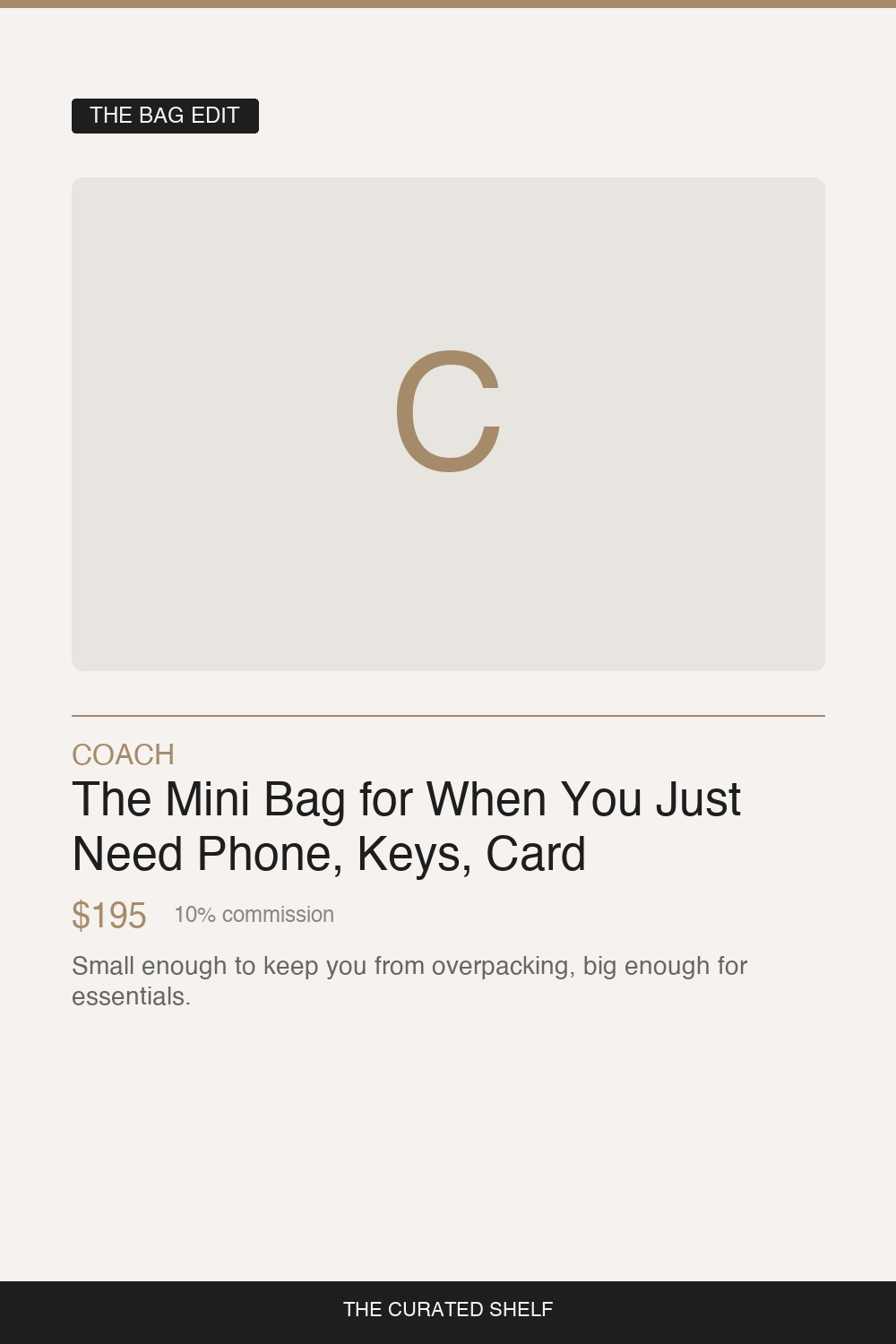 Mini Crossbody Bag by Coach