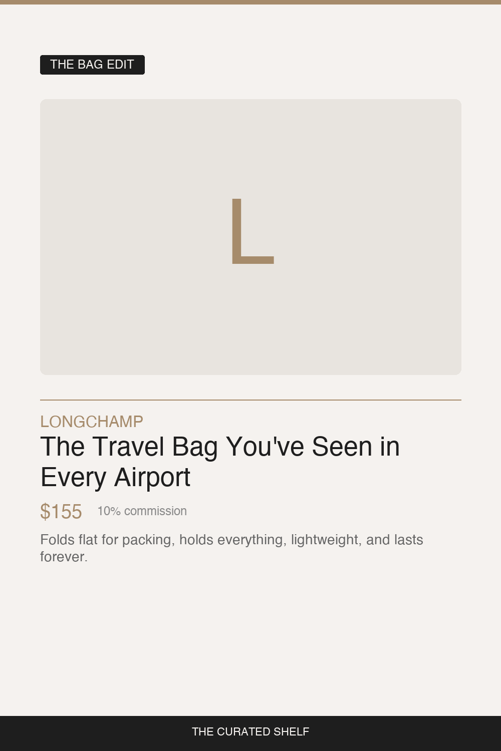 Nylon Tote Bag by Longchamp