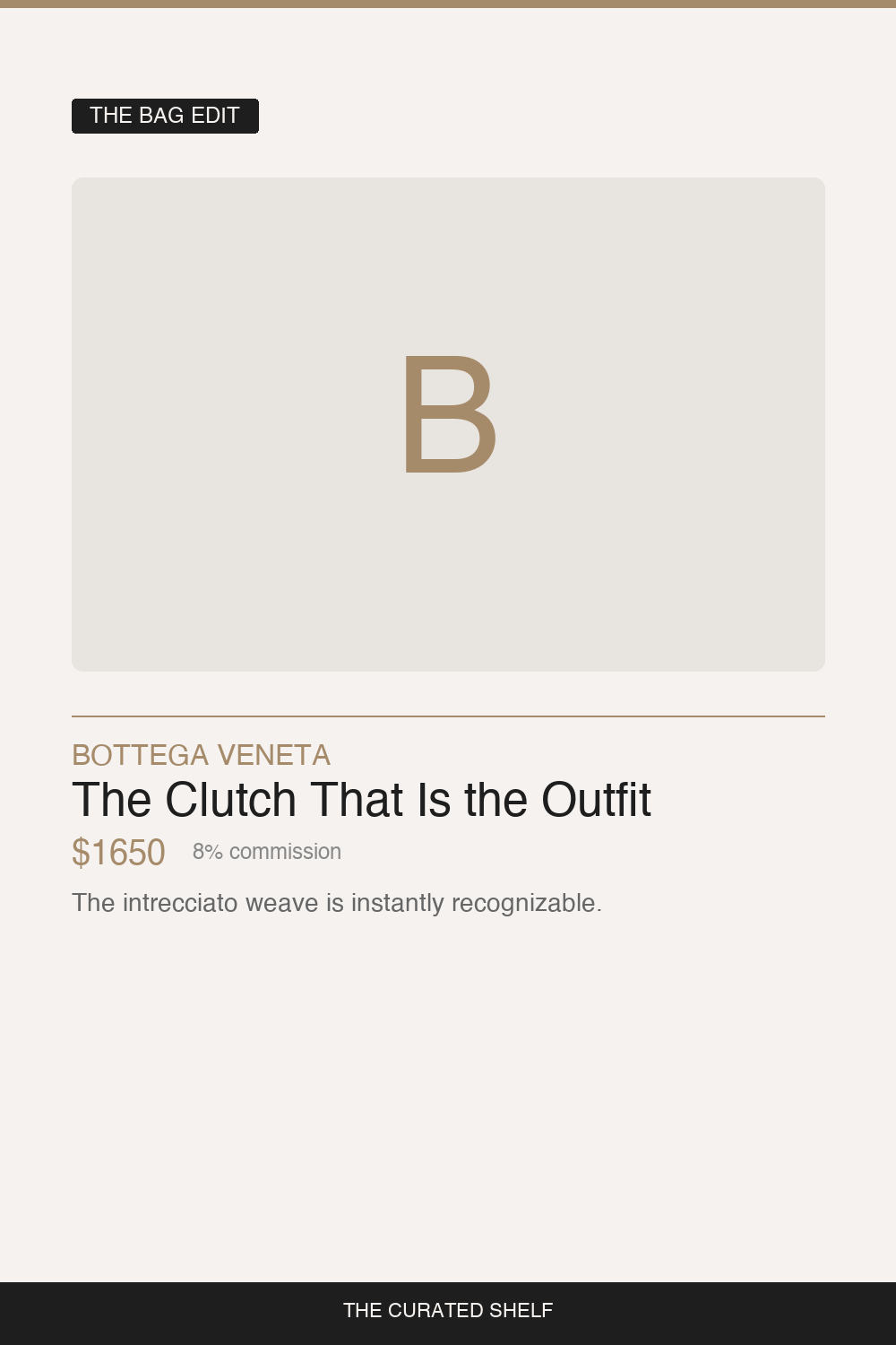 Woven Leather Clutch by Bottega Veneta