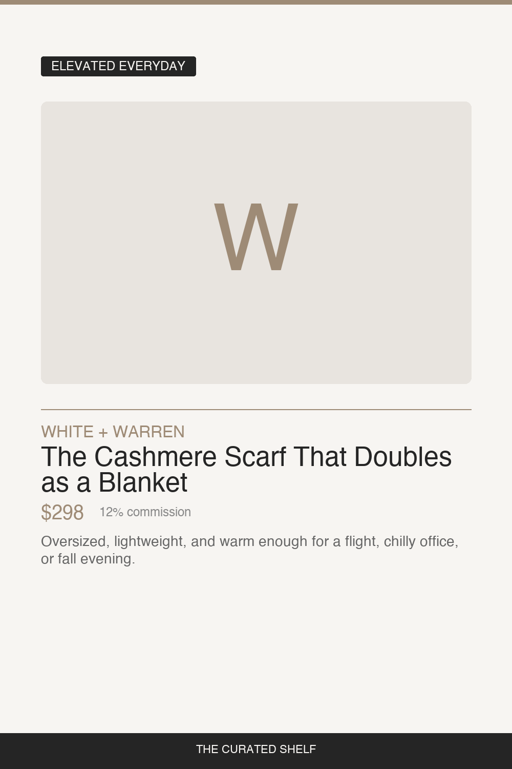 Cashmere Wrap Scarf by White + Warren