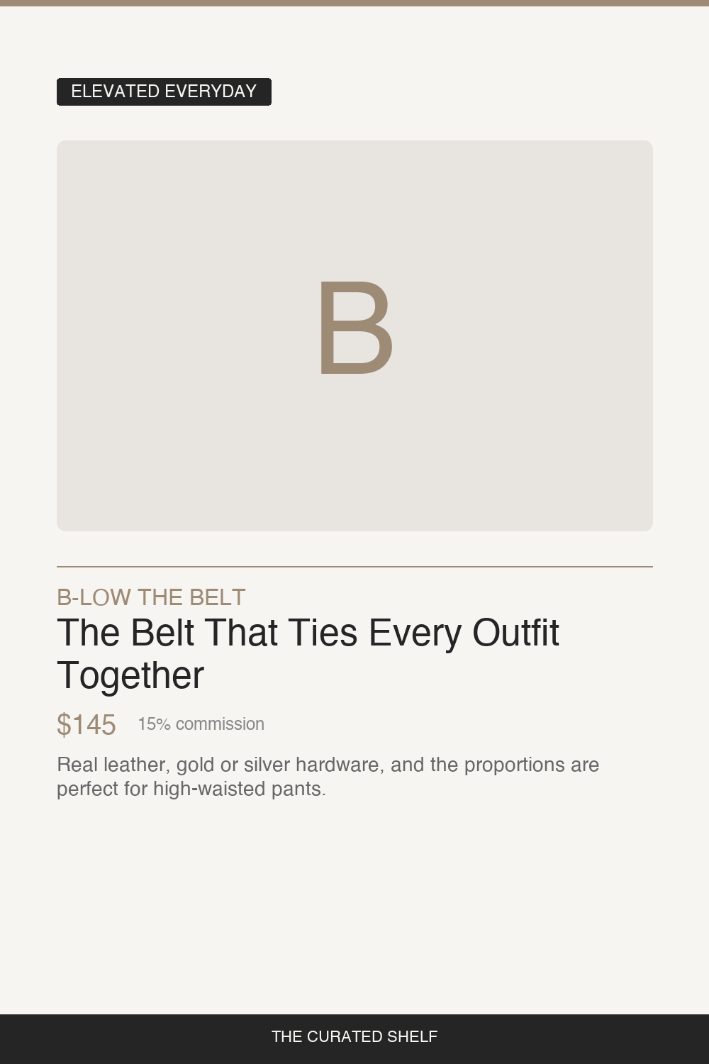 Leather Belt by B-Low the Belt