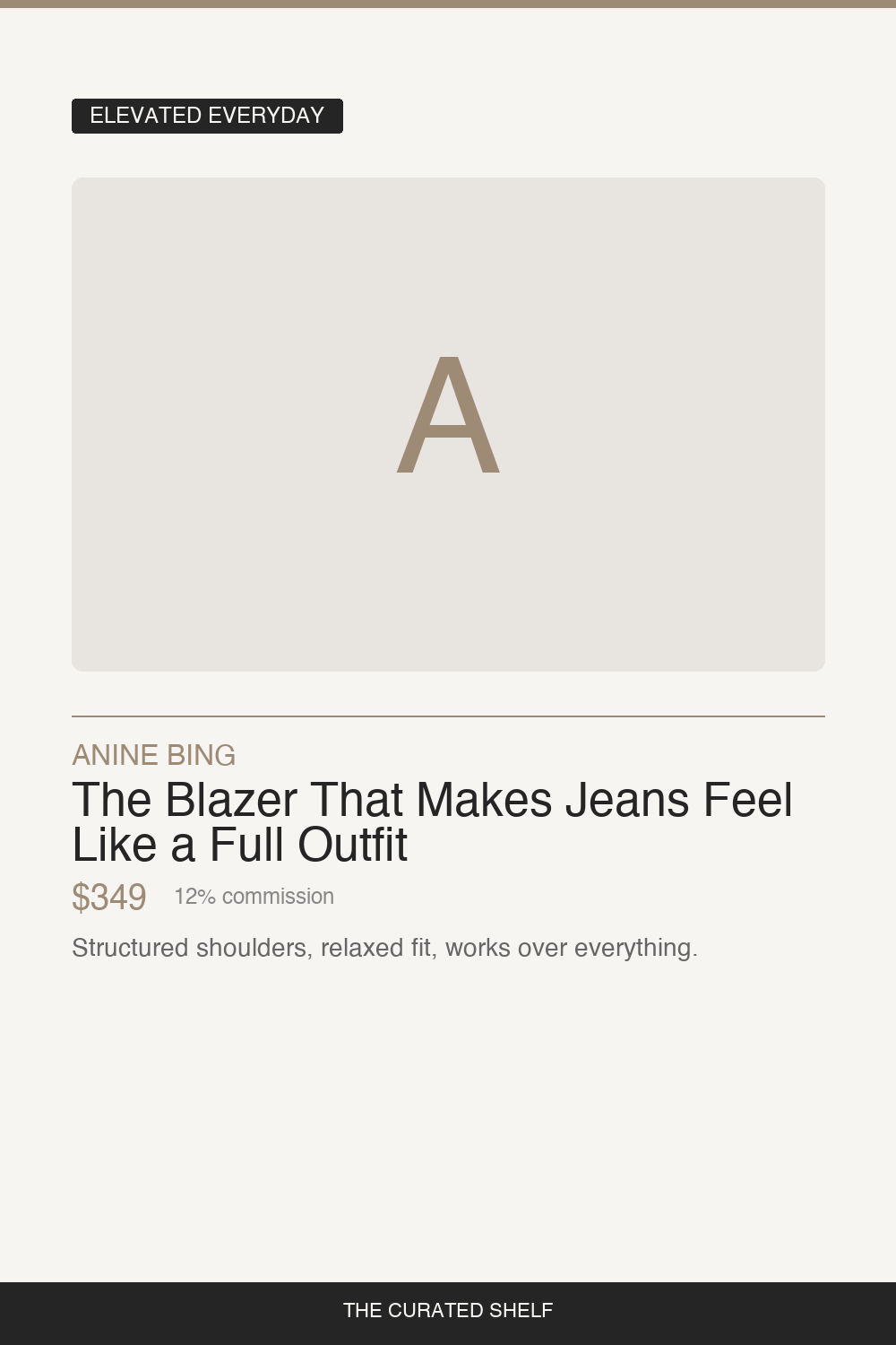 Structured Blazer by Anine Bing