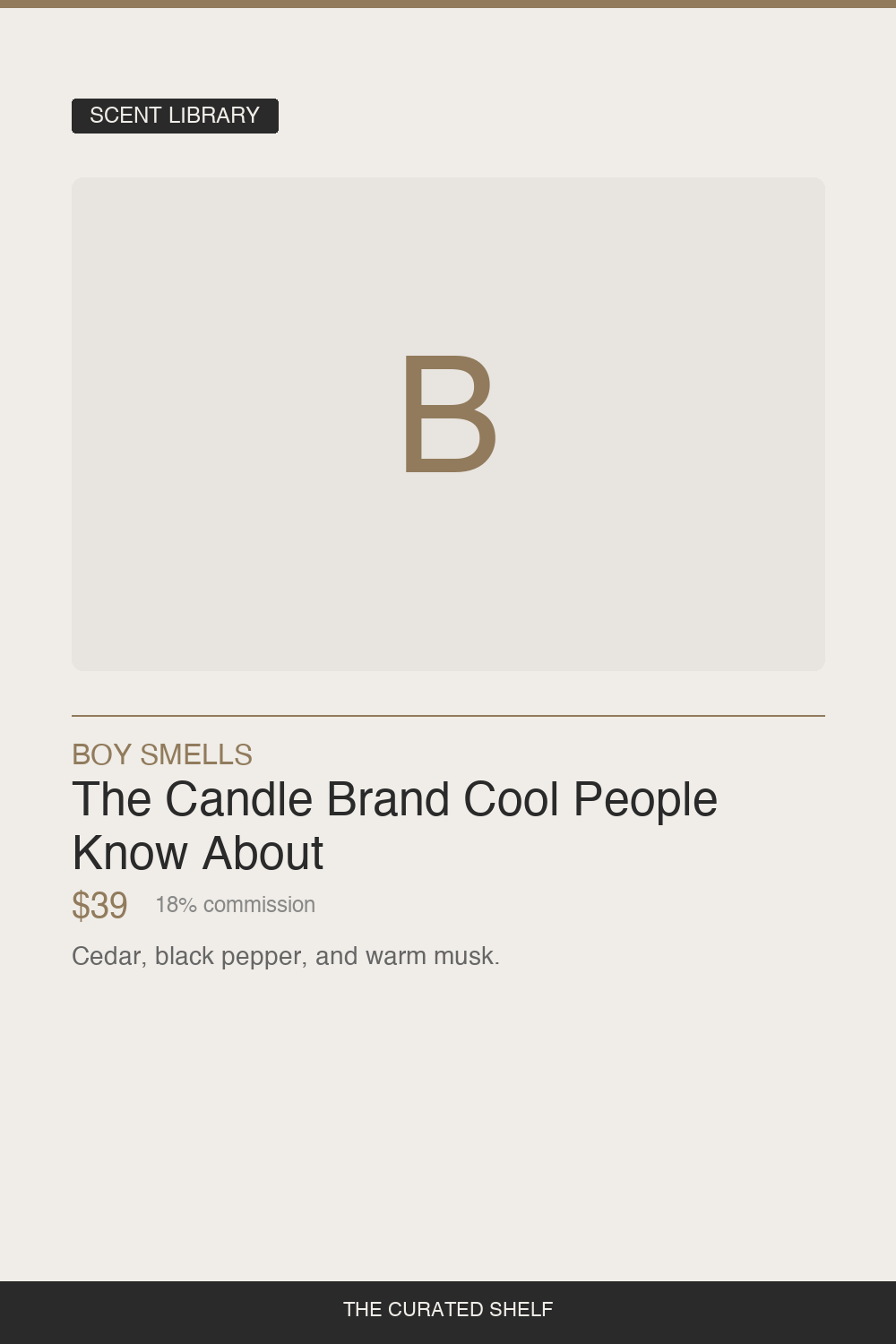 Boy Smells Cedar Stack Candle by Boy Smells