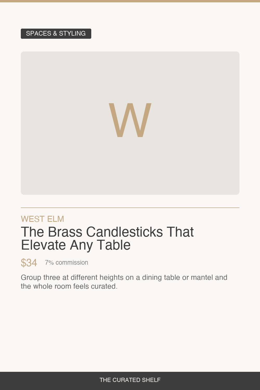 Brass Taper Candle Holders by West Elm