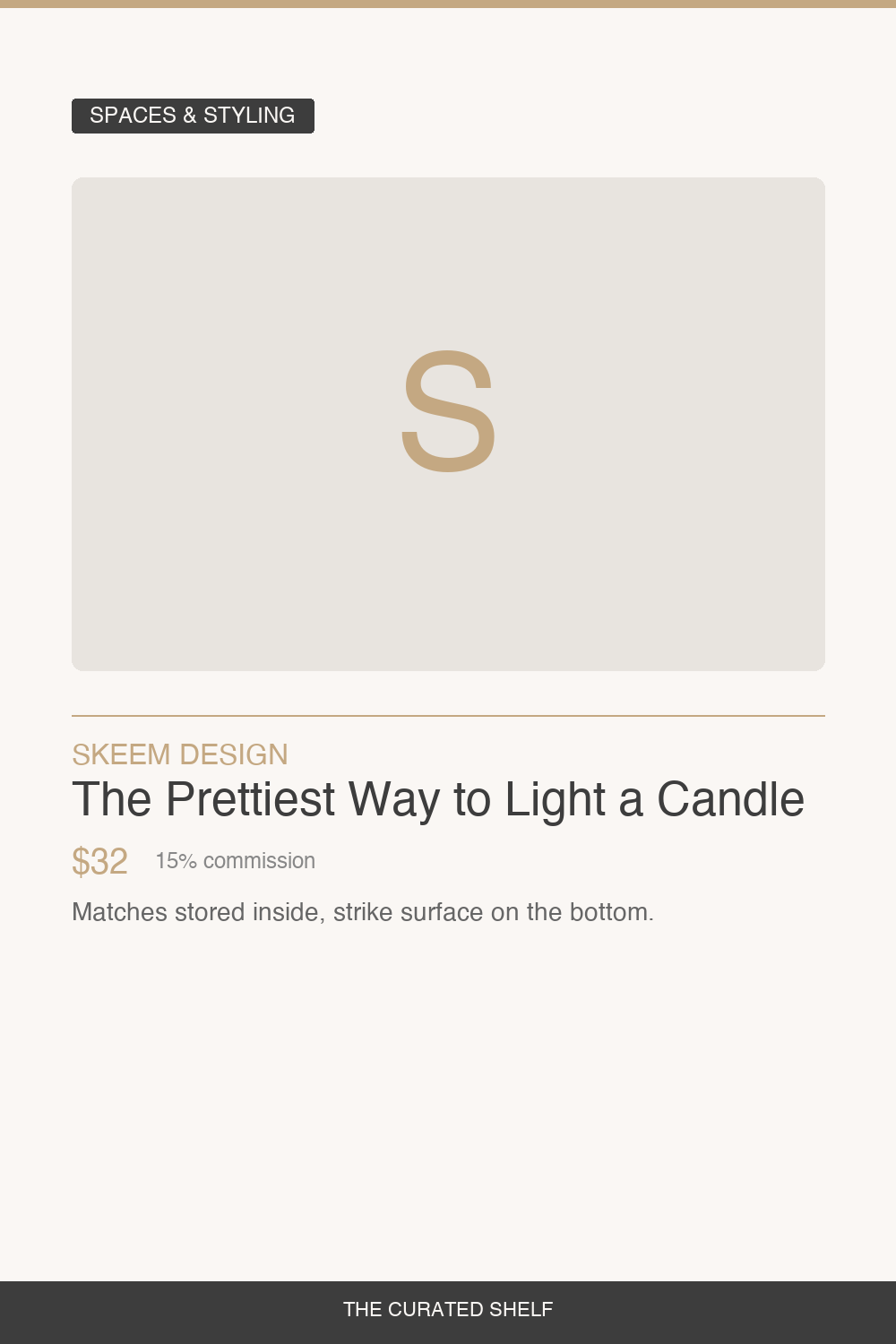 Ceramic Match Striker by Skeem Design