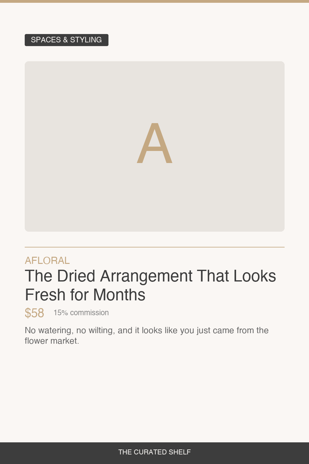 Dried Floral Arrangement by Afloral