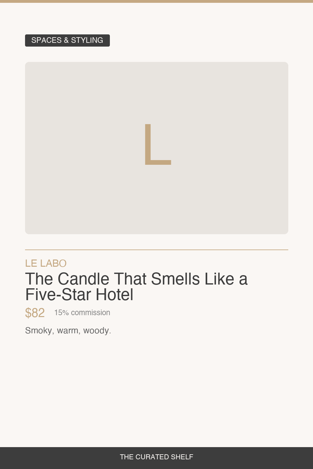 Le Labo Santal 26 Candle by Le Labo
