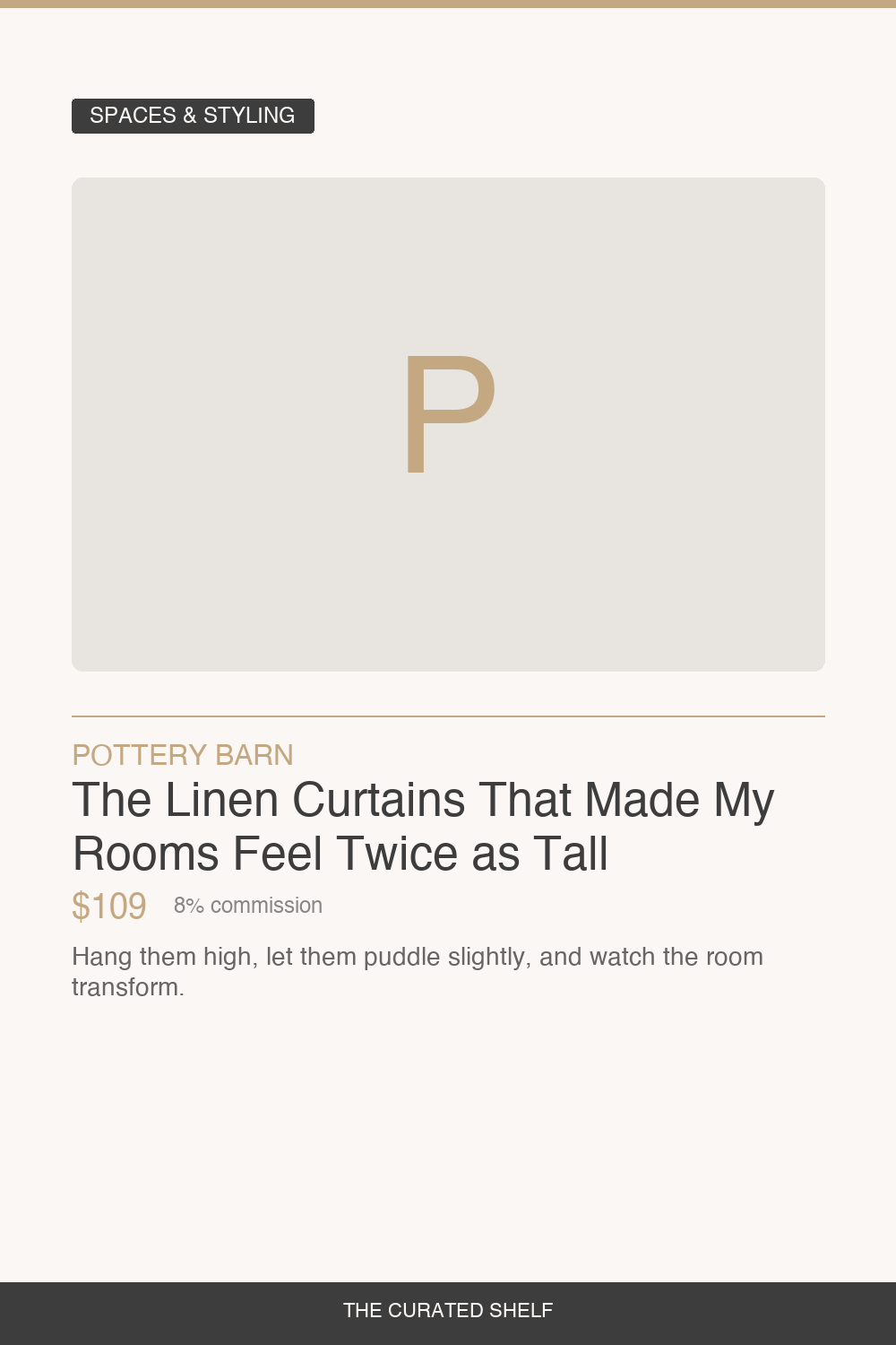 Linen Curtain Panels by Pottery Barn