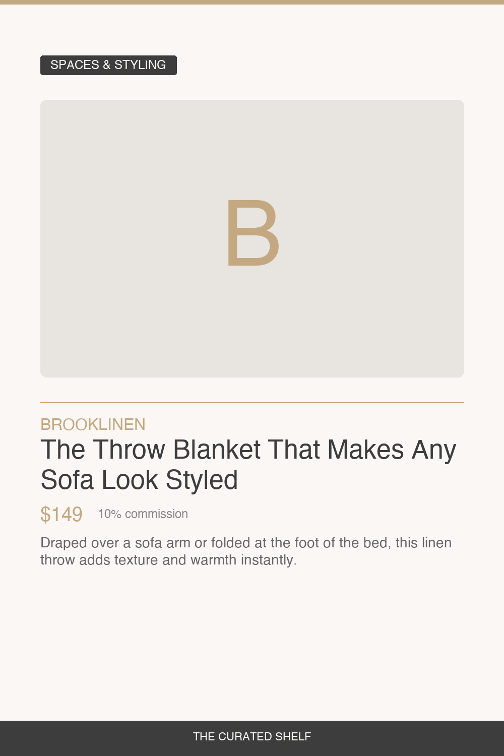 Linen Throw Blanket by Brooklinen