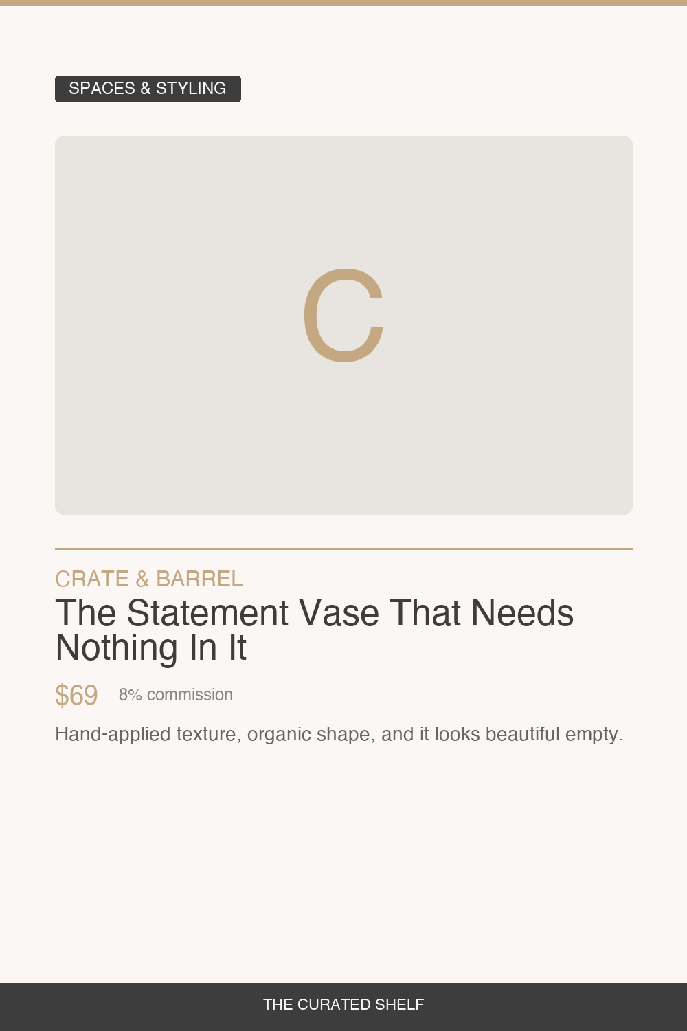 Textured Ceramic Vase by Crate & Barrel