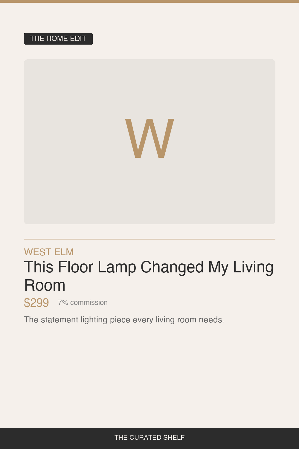 Arched Floor Lamp by West Elm