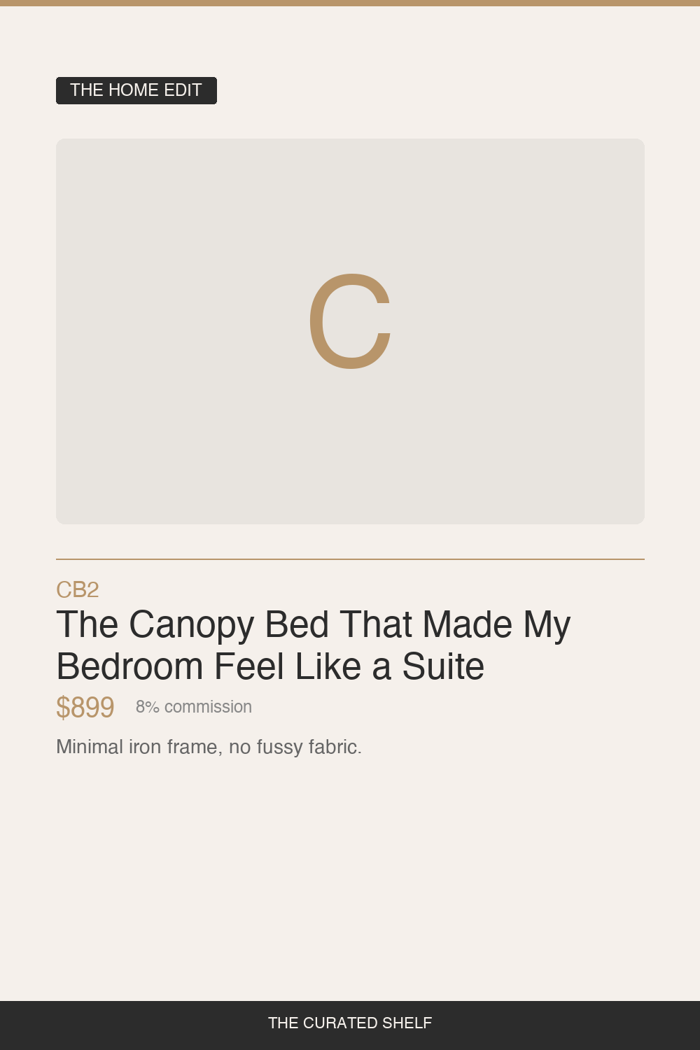 Black Iron Canopy Bed by CB2