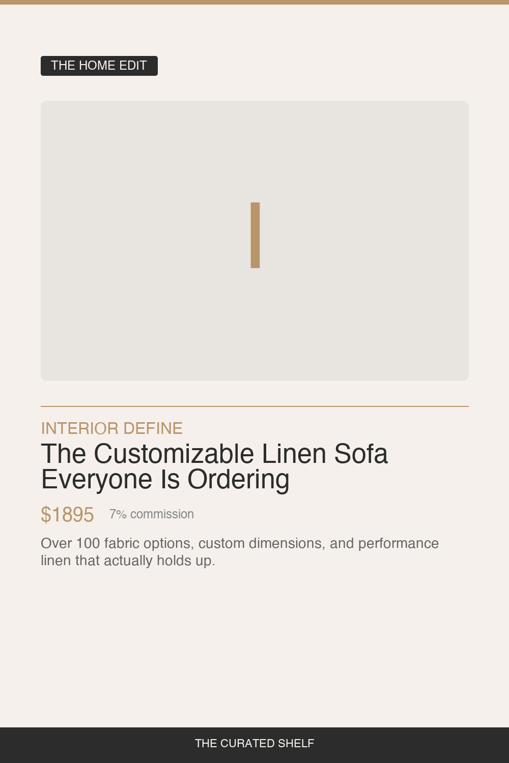 Linen Sofa by Interior Define