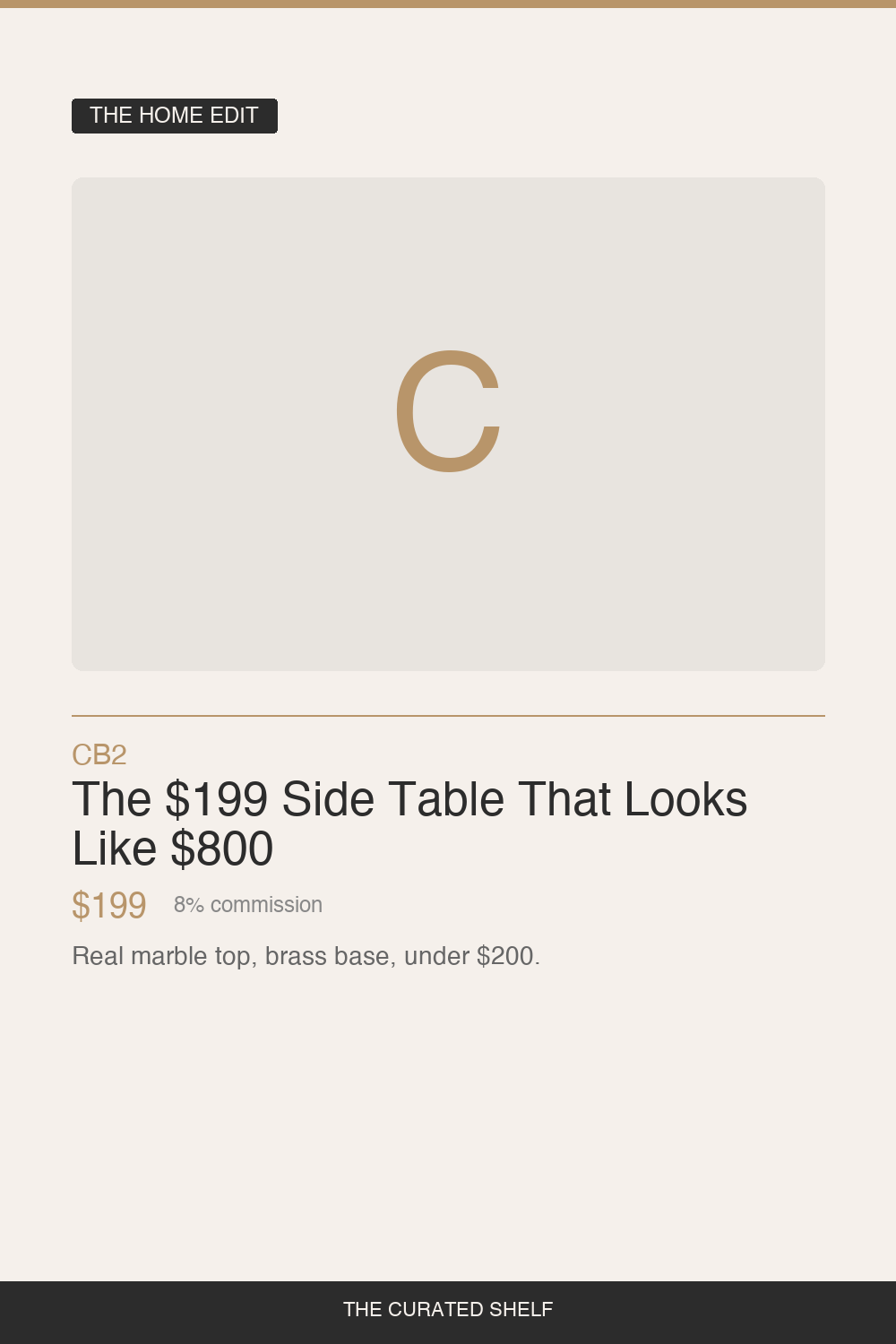 Marble Side Table by CB2