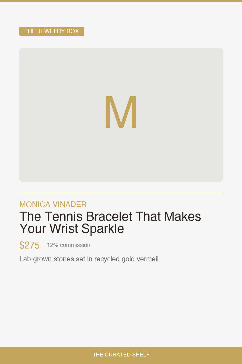 Tennis Bracelet by Monica Vinader