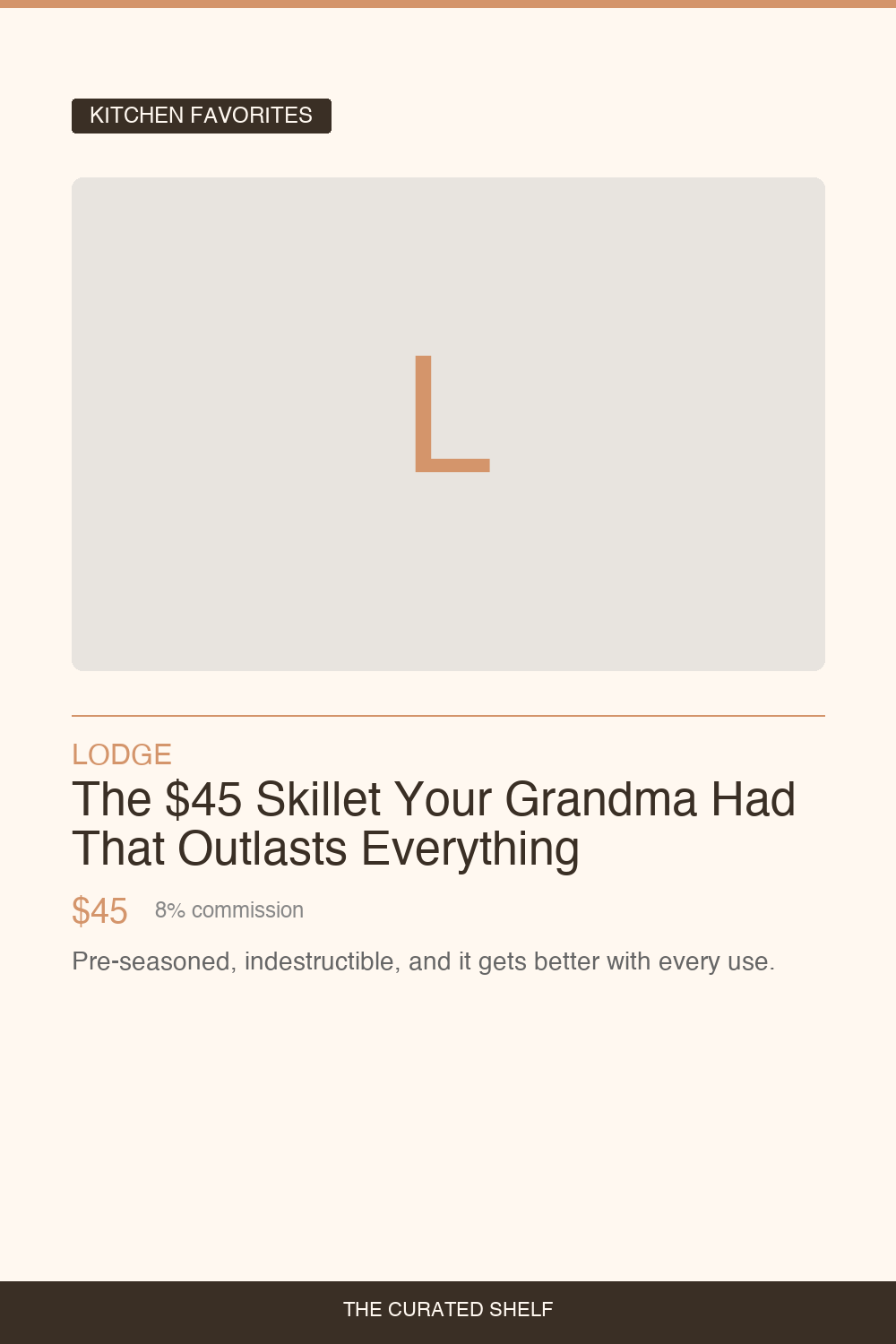 Cast Iron Skillet by Lodge