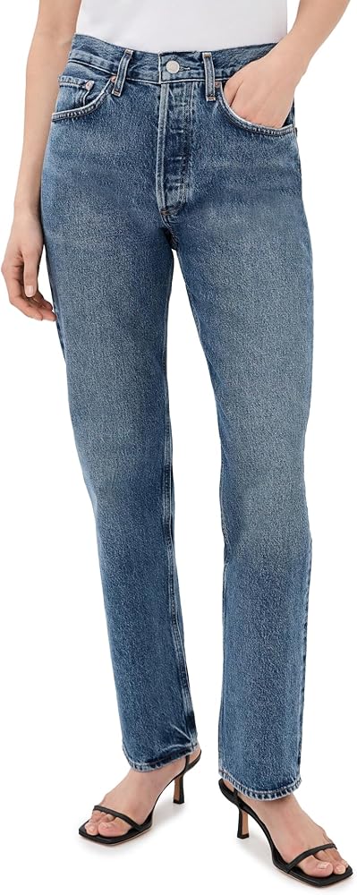 High-Rise Straight Jeans
