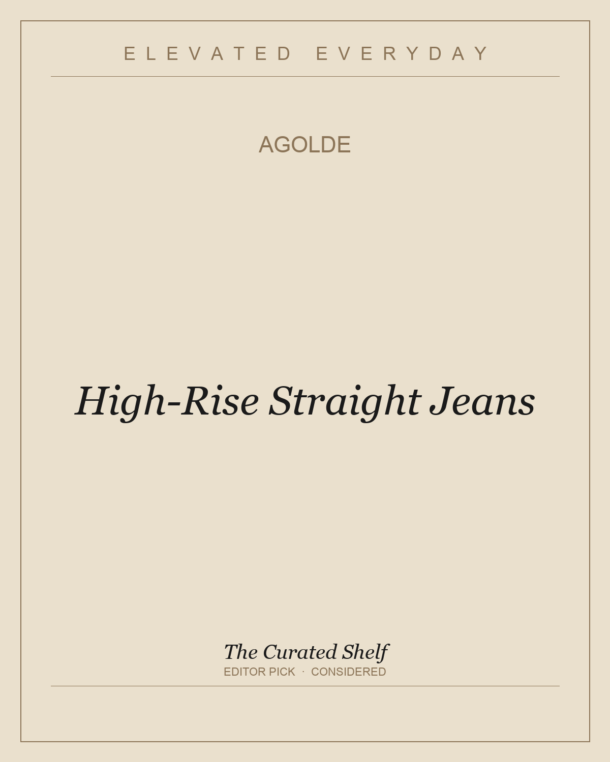 High-Rise Straight Jeans