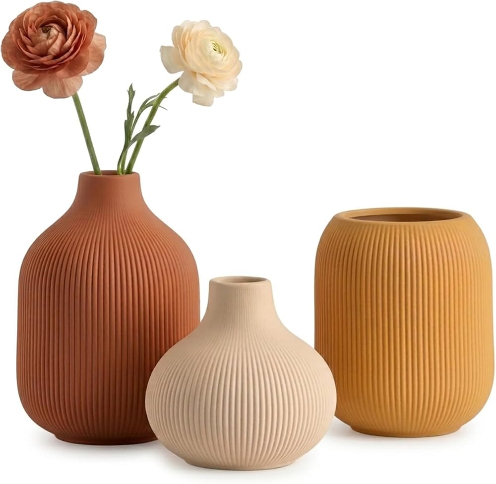 Floral Ceramic Bud Vase by Anthropologie