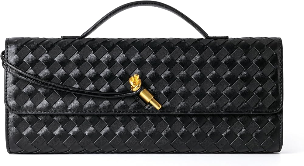 Woven Leather Clutch