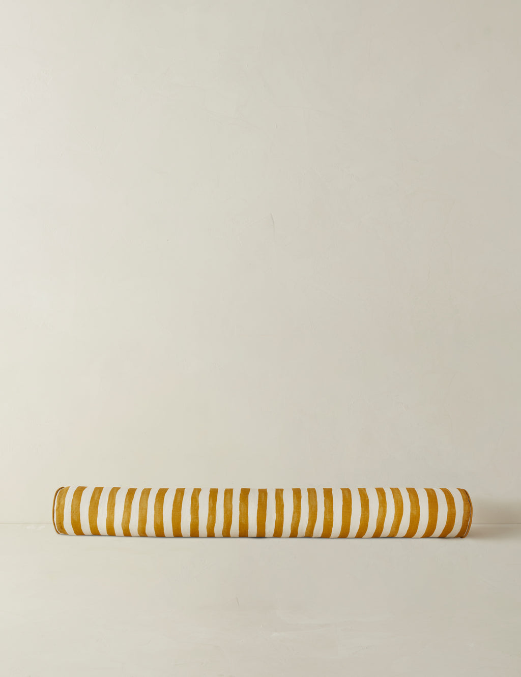 Painterly Stripe Linen Long Bolster Pillow by Lulu and Georgia