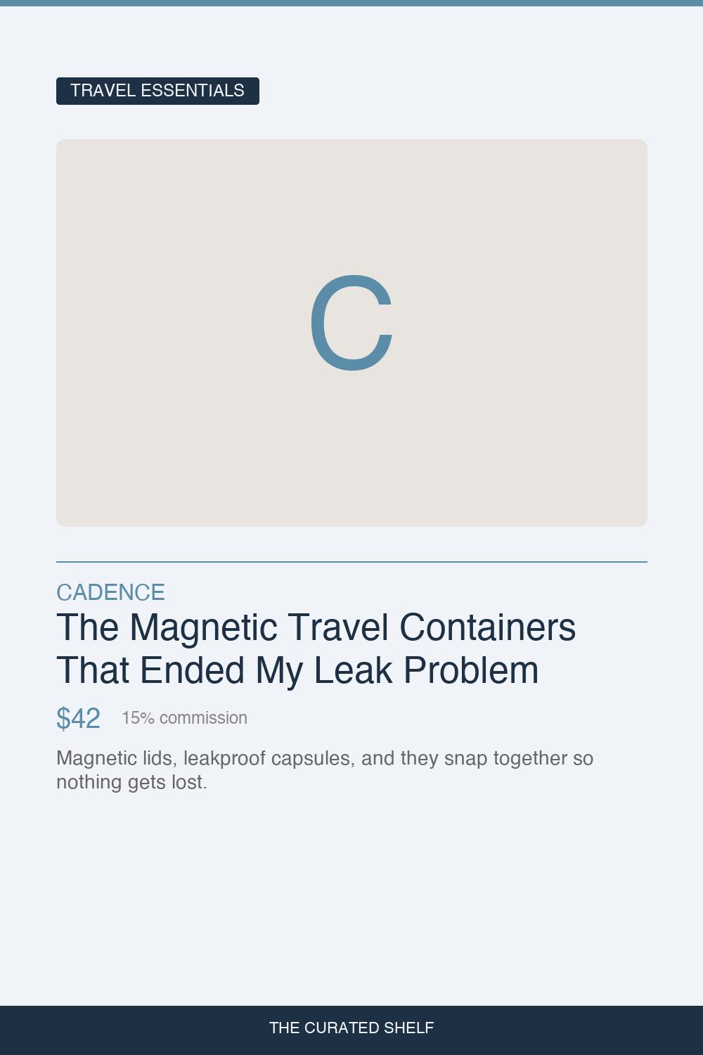 TSA Approved Toiletry Bottles by Cadence